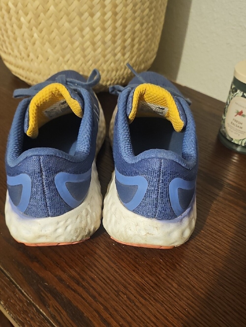 New Balance Women's Navy and Yellow Fresh Foam EvoZ Sneakers - Picture 5 of 7